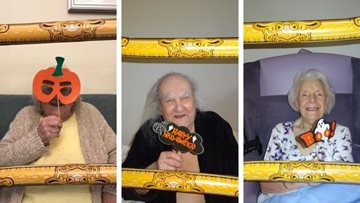 Halloween photo booth fun at Grimsby care home